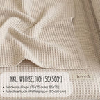 Wickelauflage 75x75 o. 85x75cm | Waffelpiqué beige