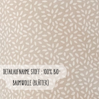 Wickelauflage Set mit Bettschnecke | 75x75 o. 85x75cm | Wickelunterlage Blätter beige