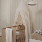 Himmel für Babybett | Musselin Beige | ⌀ 55cm L: 240 cm