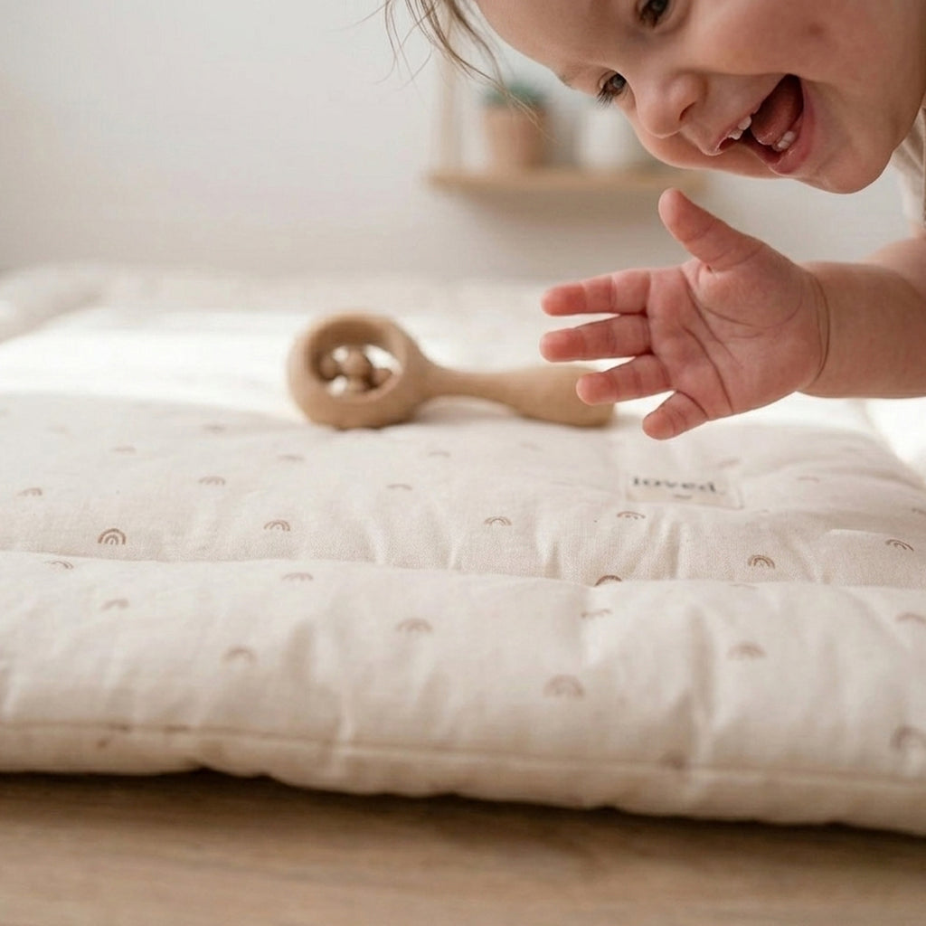 Baby Krabbeldecke 120x120 cm groß | Spielmatte für Babys