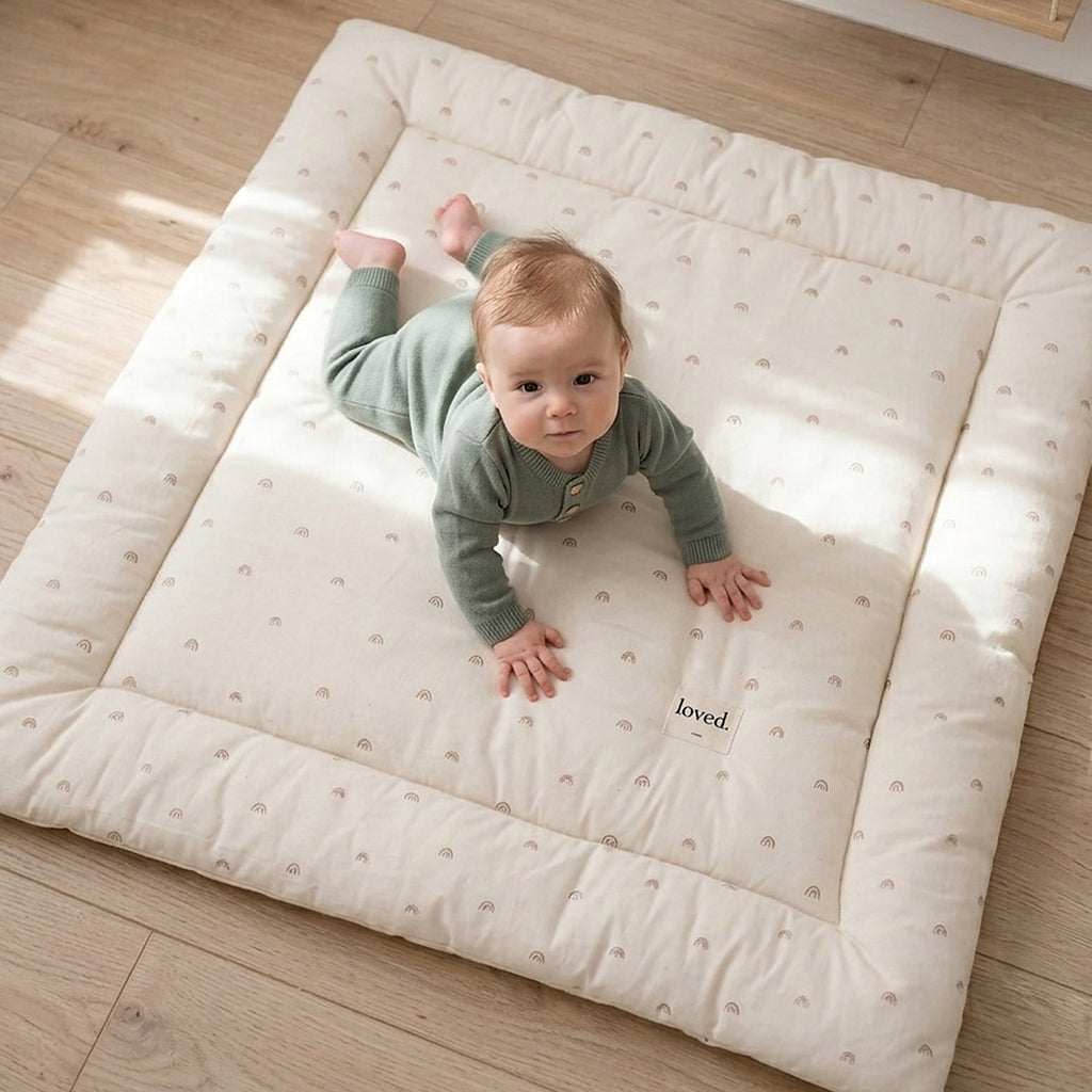 Baby Krabbeldecke 120x120 cm groß | Spielmatte für Babys