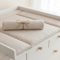 Wickelauflage 75x75 o. 85x75cm | Blätter beige | Wickelunterlage