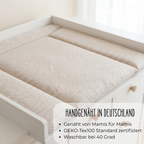 Wickelauflage 75x75 o. 85x75cm | Blätter beige | Wickelunterlage